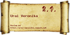 Urai Veronika névjegykártya