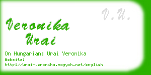 veronika urai business card